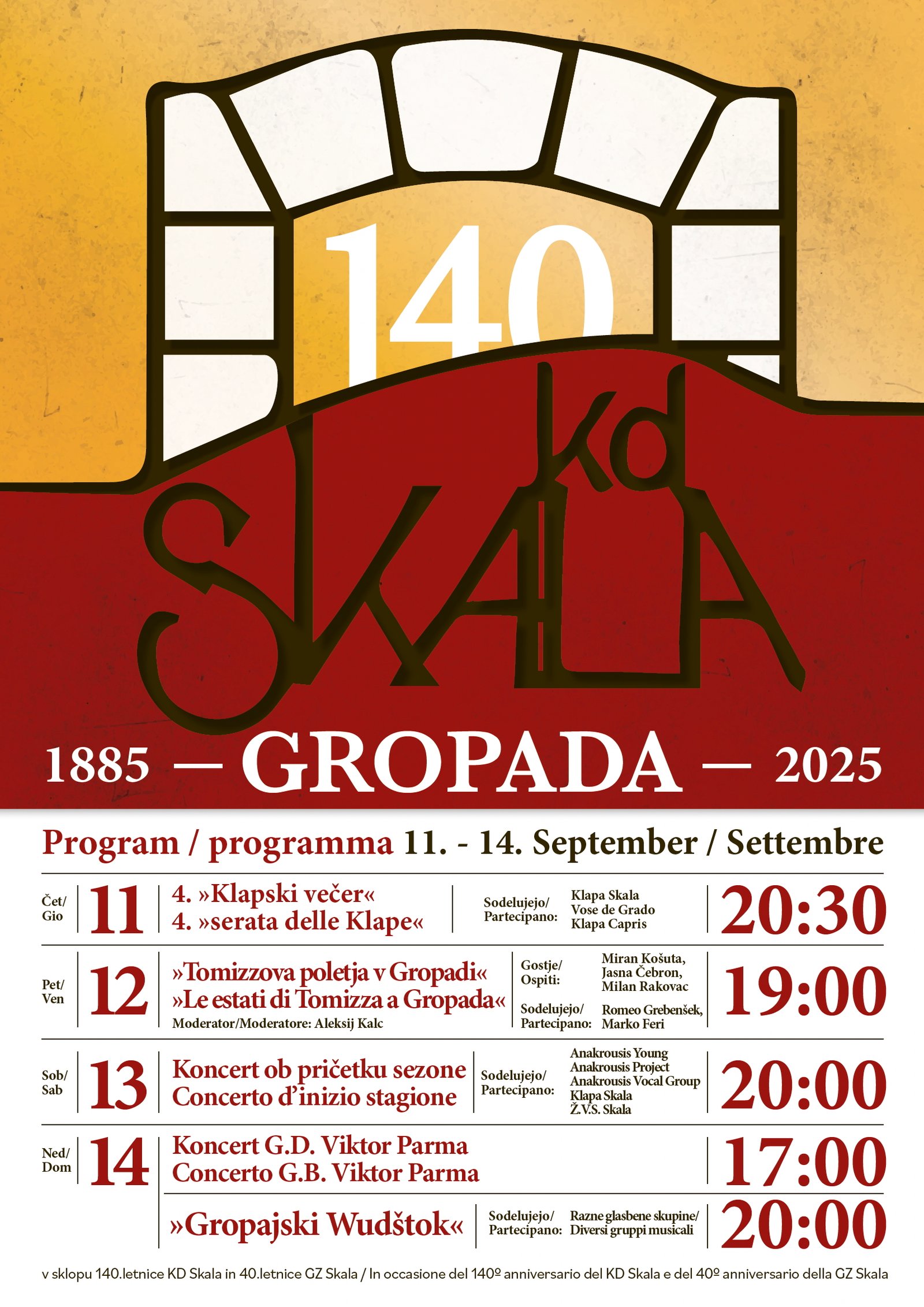 140. obletnica KD Skala in 40. obletnica GZ Skala